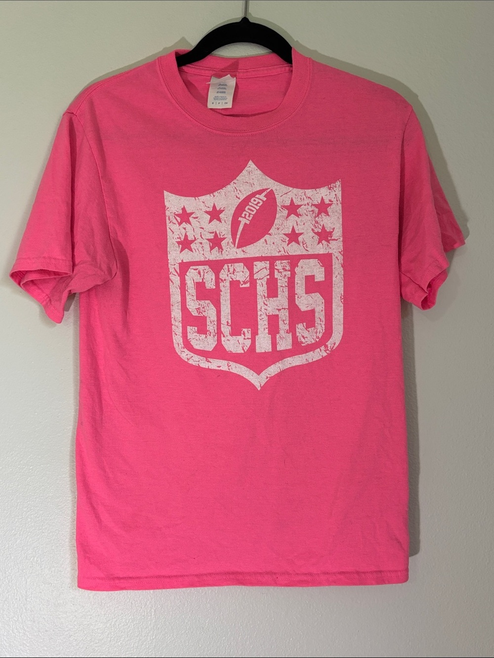 Port and Company Bright Pink Short Sleeve SCHS Shield Tee